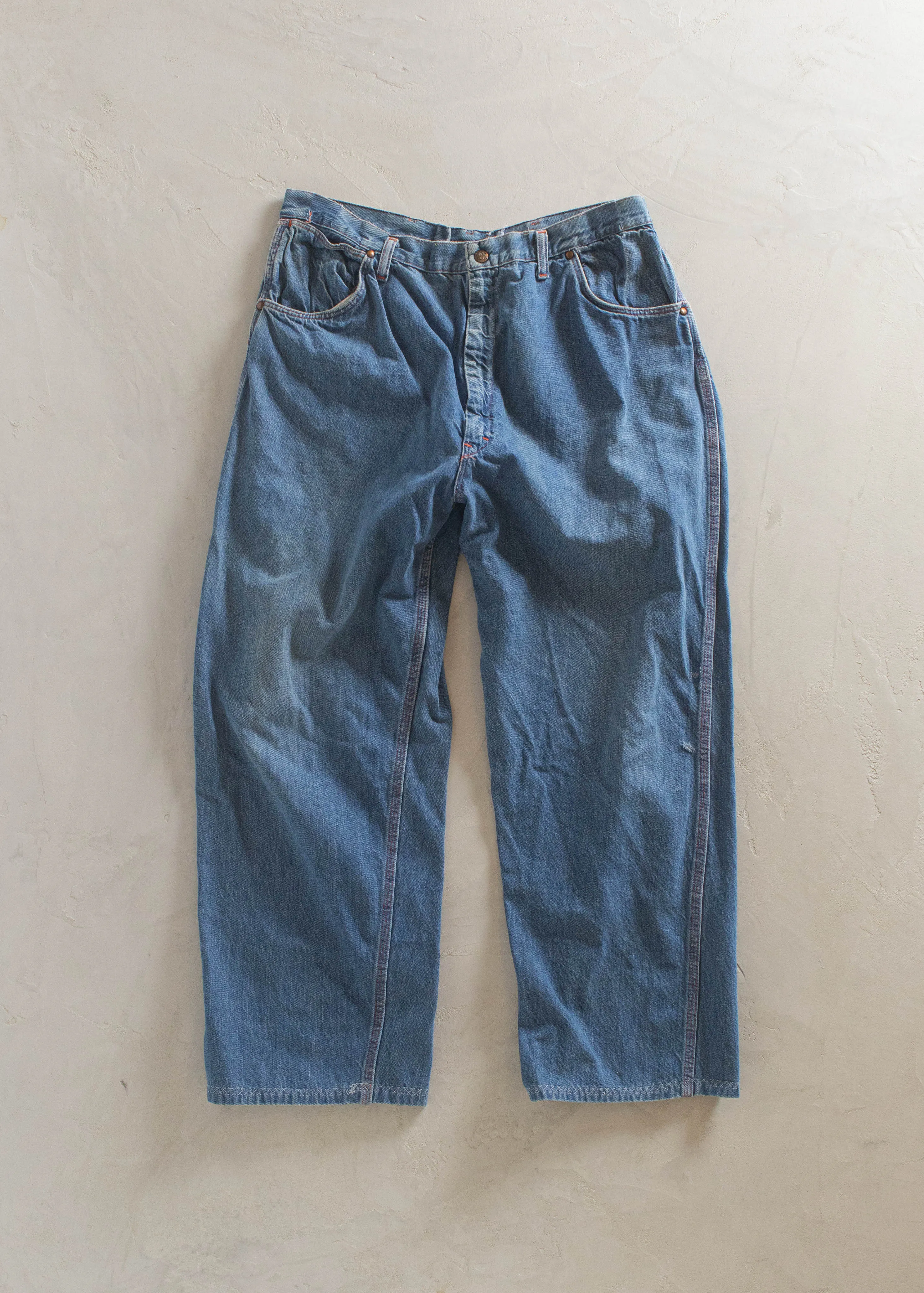 1970s Big Mac Denim Carpenter Pants Size Women's 33 Men's 36
