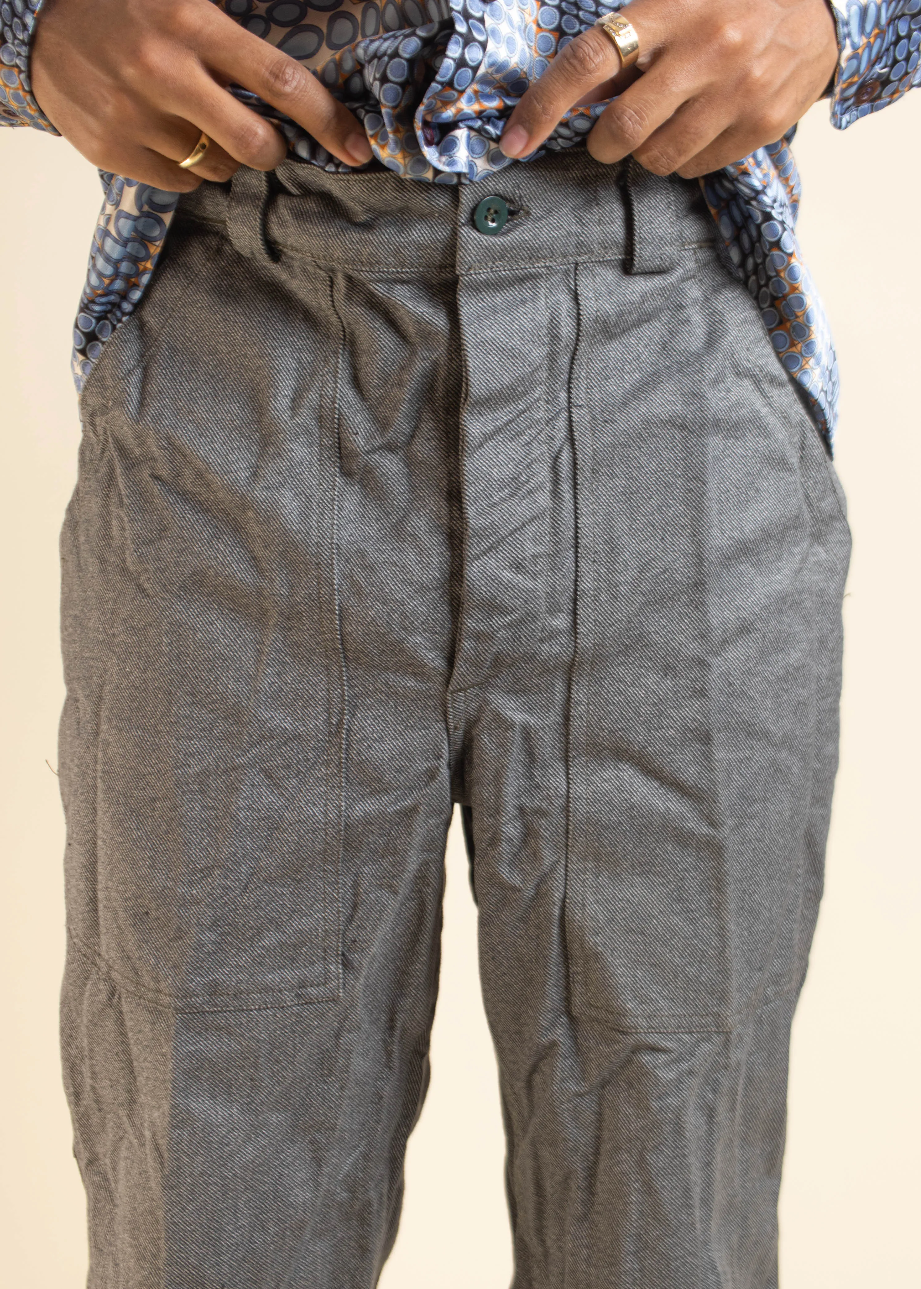 1980s Swiss Military Denim Work Pants Size Women's 30 Men's 32