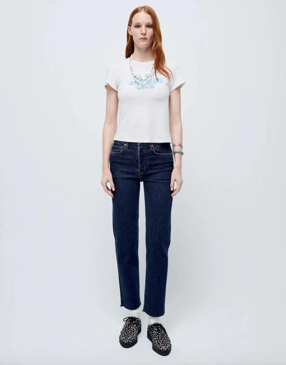 70s Stovepipe Dark Rinse Jeans