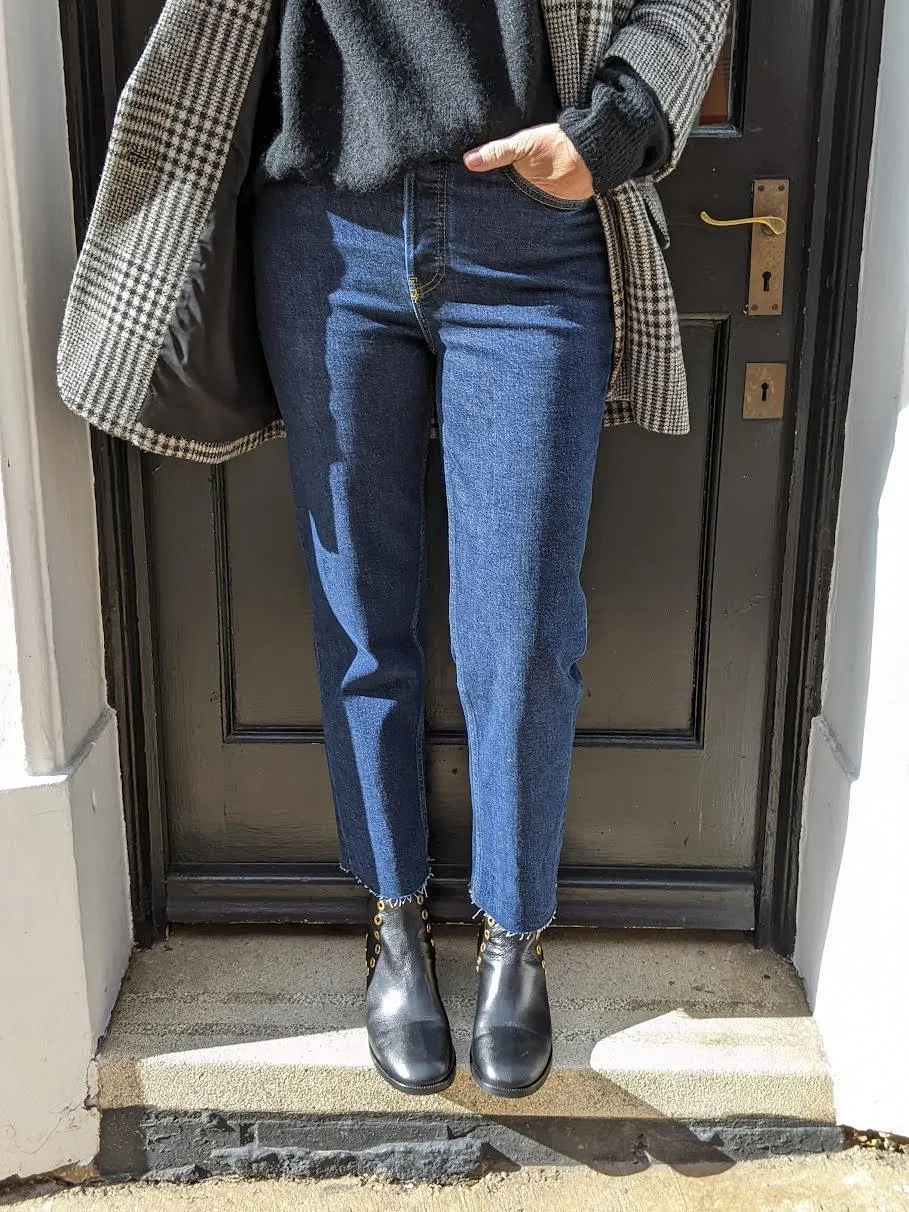 70s Stovepipe Dark Rinse Jeans