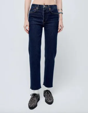 70s Stovepipe Dark Rinse Jeans