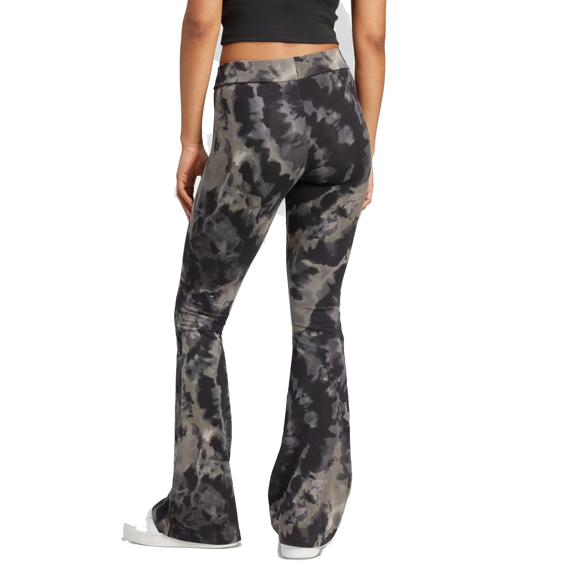 Adidas Women's Tie-Dyed Flared Pants Apparel - Core Black / Multicolor