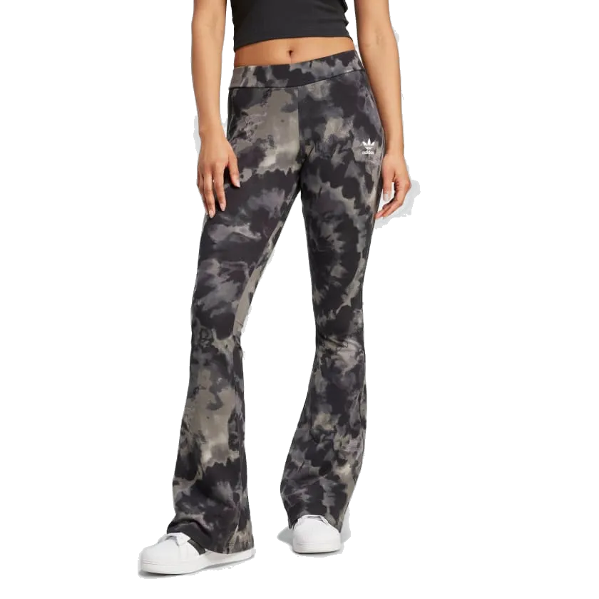 Adidas Women's Tie-Dyed Flared Pants Apparel - Core Black / Multicolor