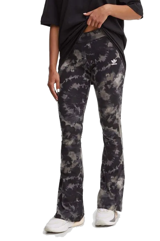 Adidas Women's Tie-Dyed Flared Pants Apparel - Core Black / Multicolor