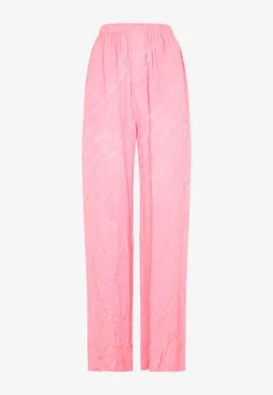 All-Over Logo Wide-Leg Pants