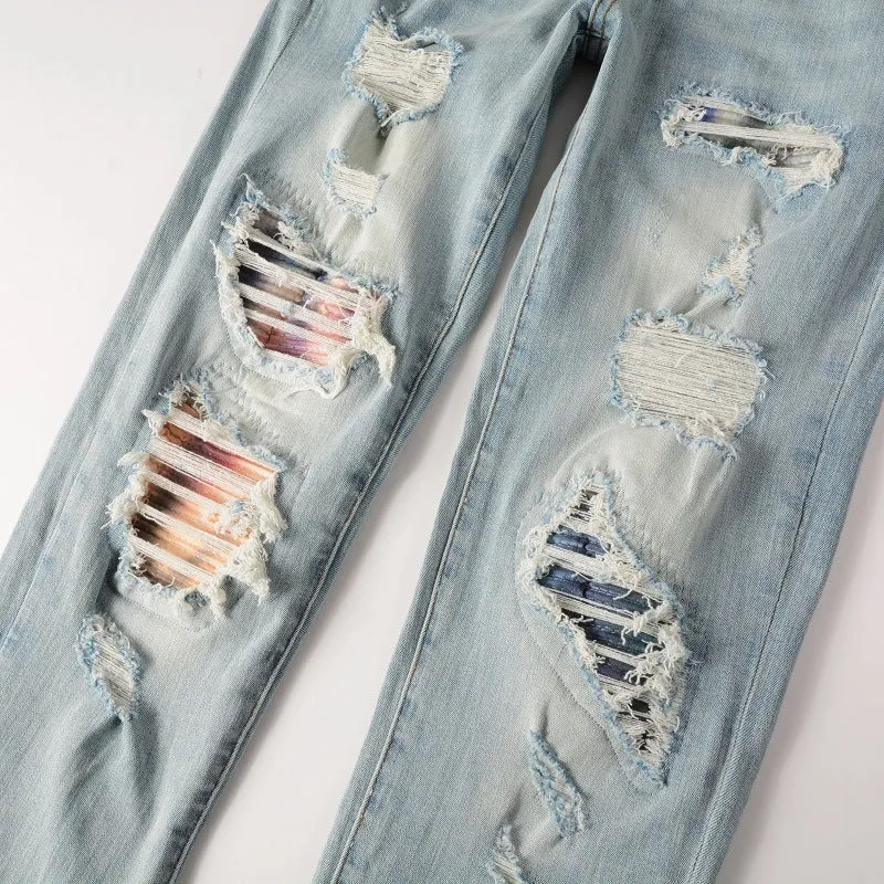 Amiri Jeans Hole & Patch Stretch Slim Fit #6637