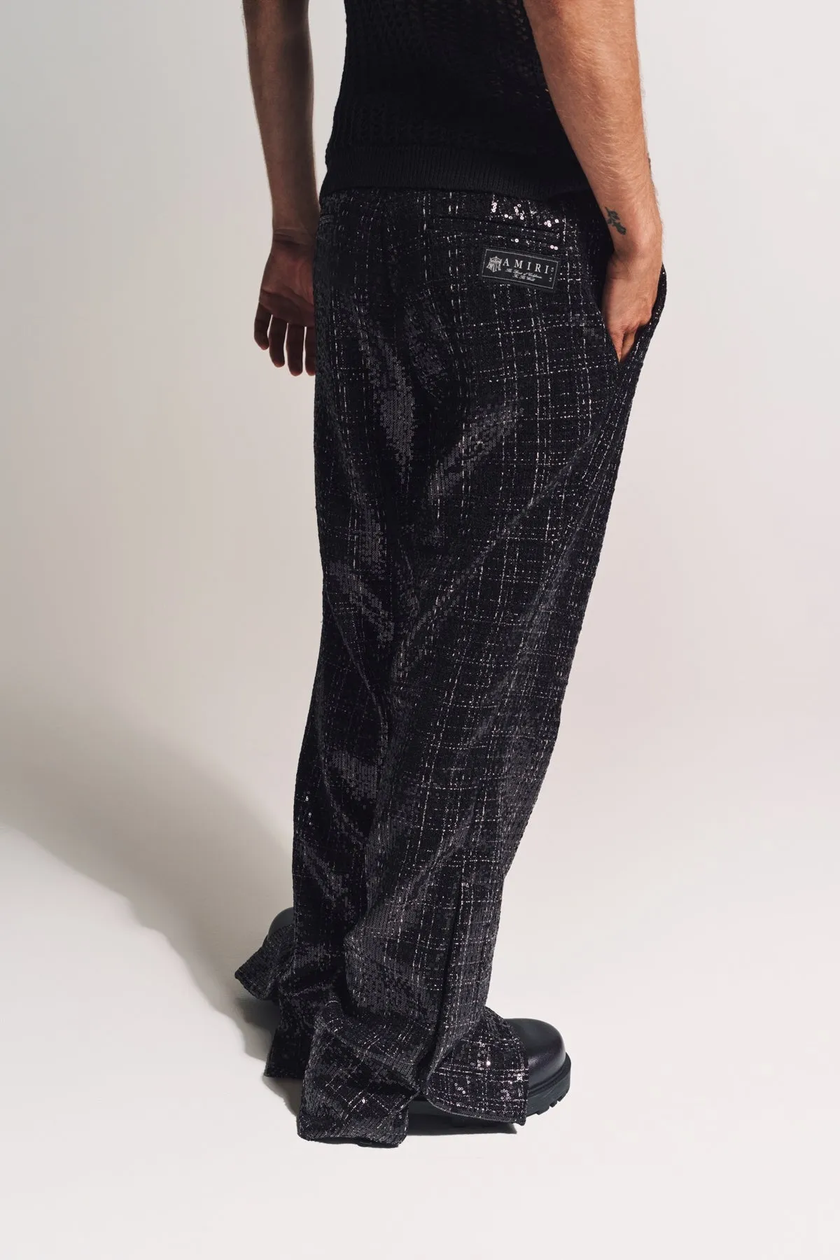 AMIRI | SEQUINED BOUCLE PANTS