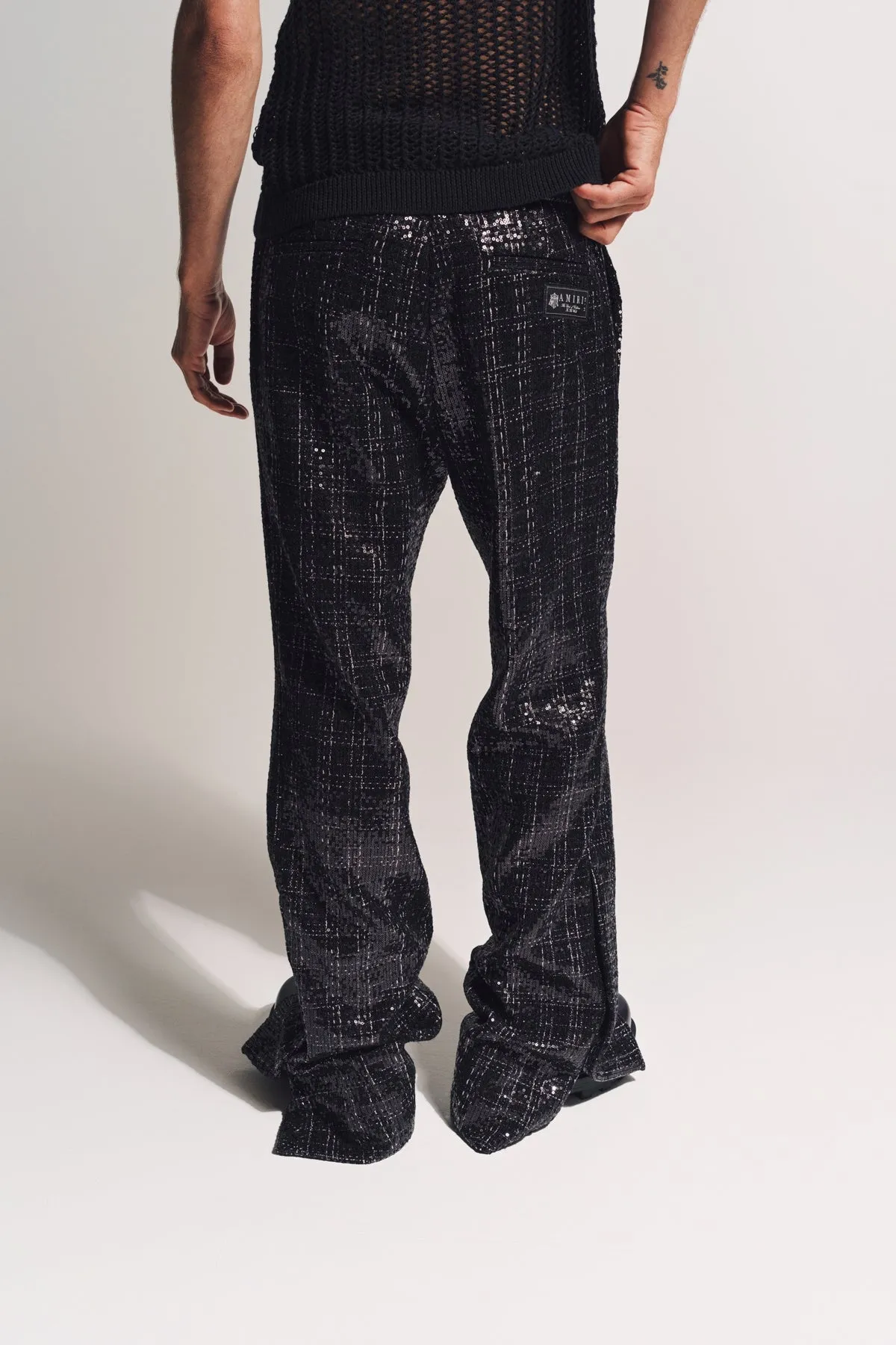 AMIRI | SEQUINED BOUCLE PANTS
