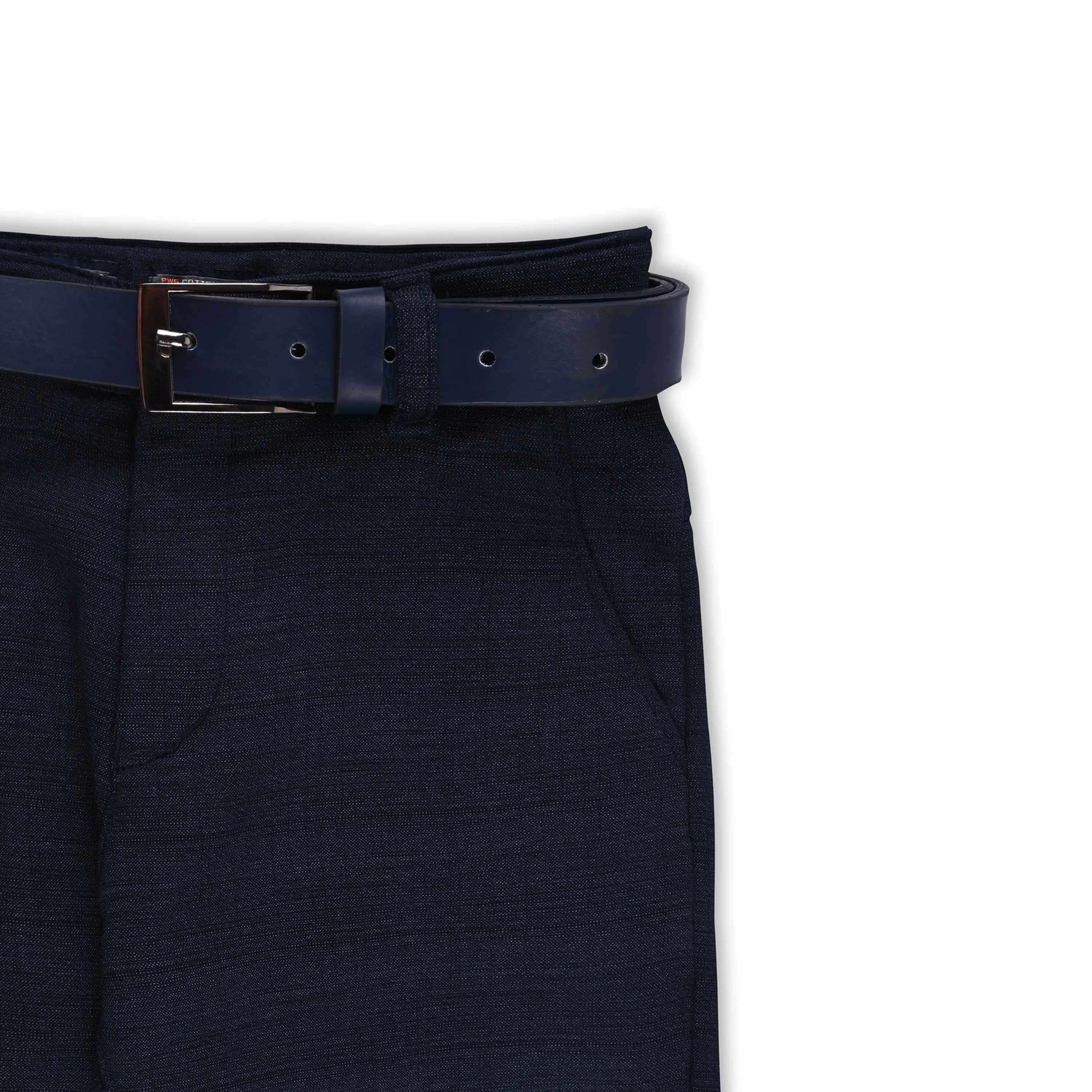 Baby Boys Elegant Slim-Fit Pants with Belt