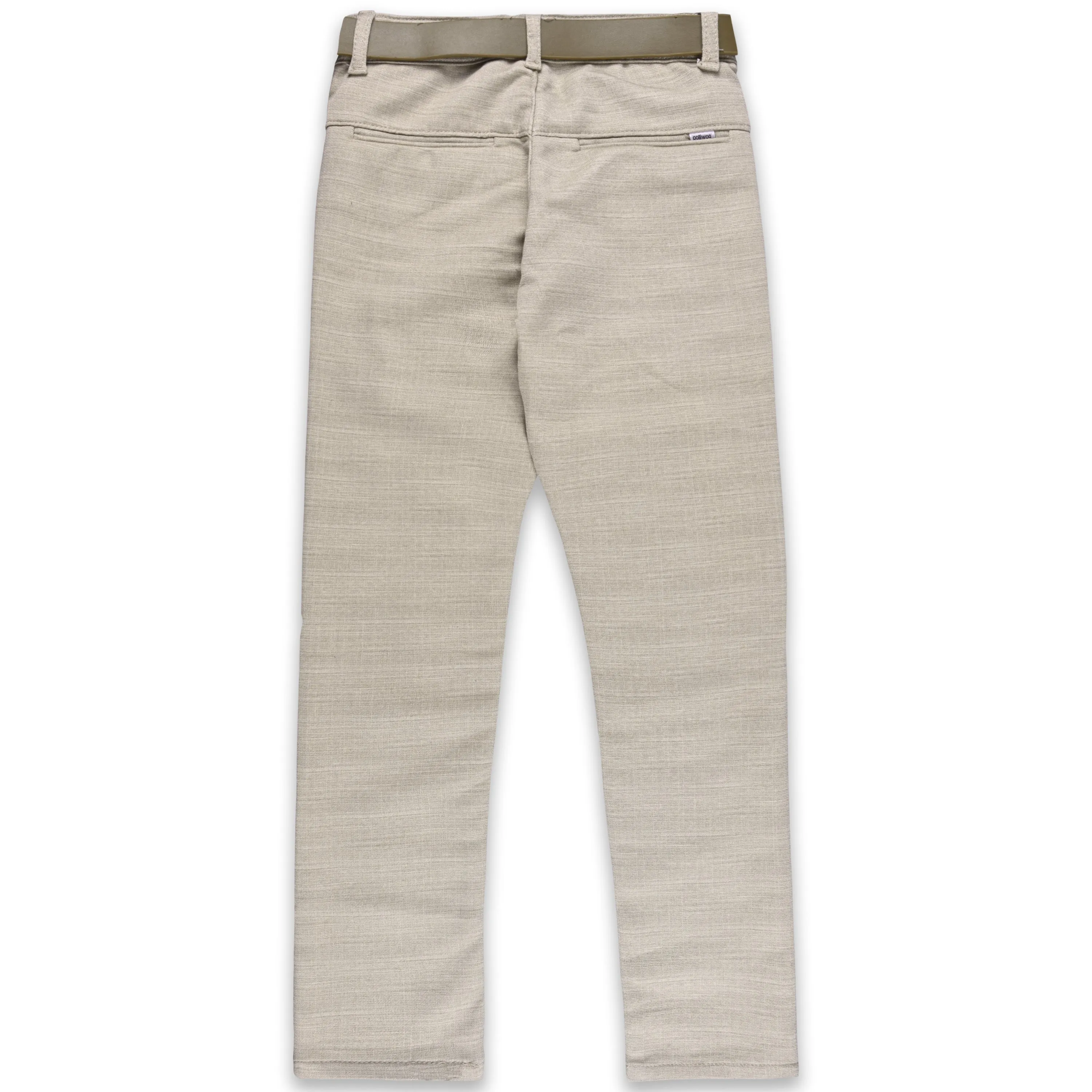 Baby Boys Elegant Slim-Fit Pants with Belt