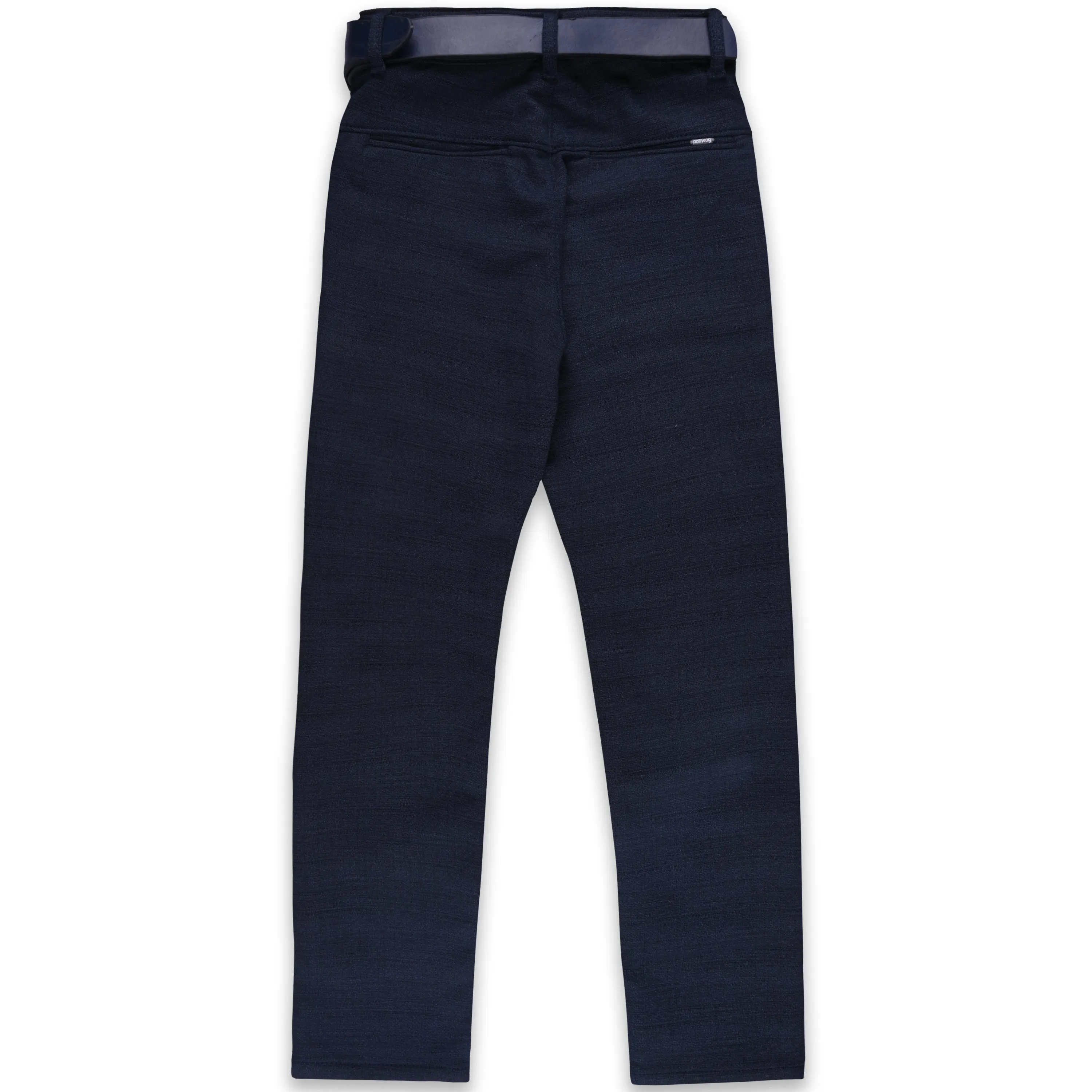 Baby Boys Elegant Slim-Fit Pants with Belt