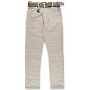 Baby Boys Elegant Slim-Fit Pants with Belt