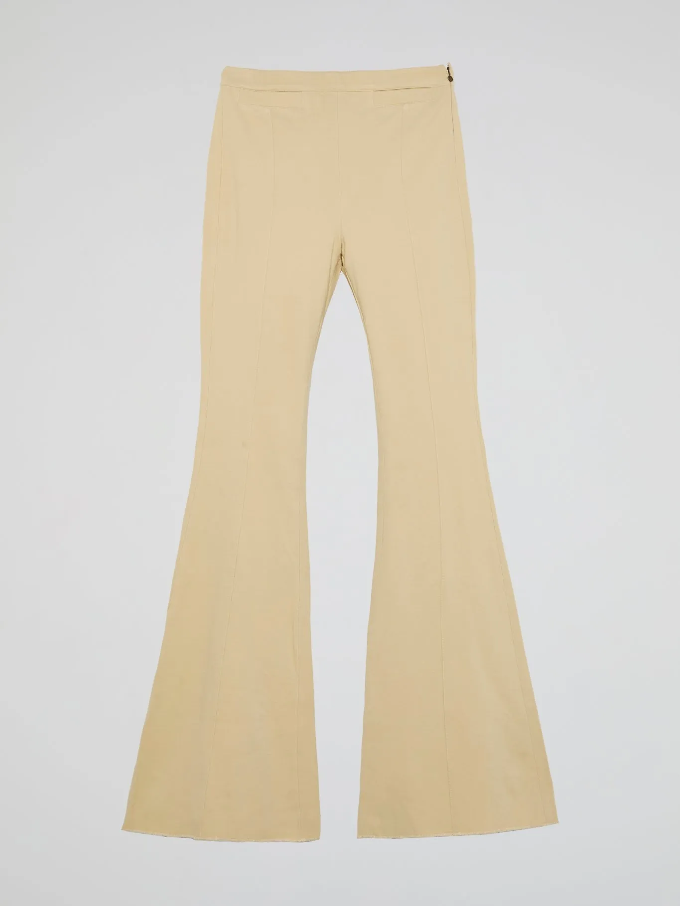 Beige Bell Bottom Pants