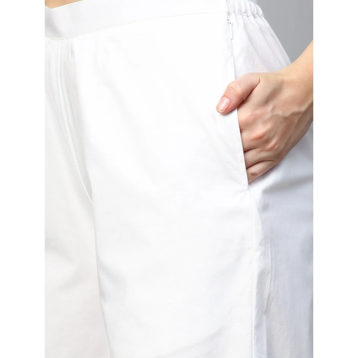 Black top with white pants cord set