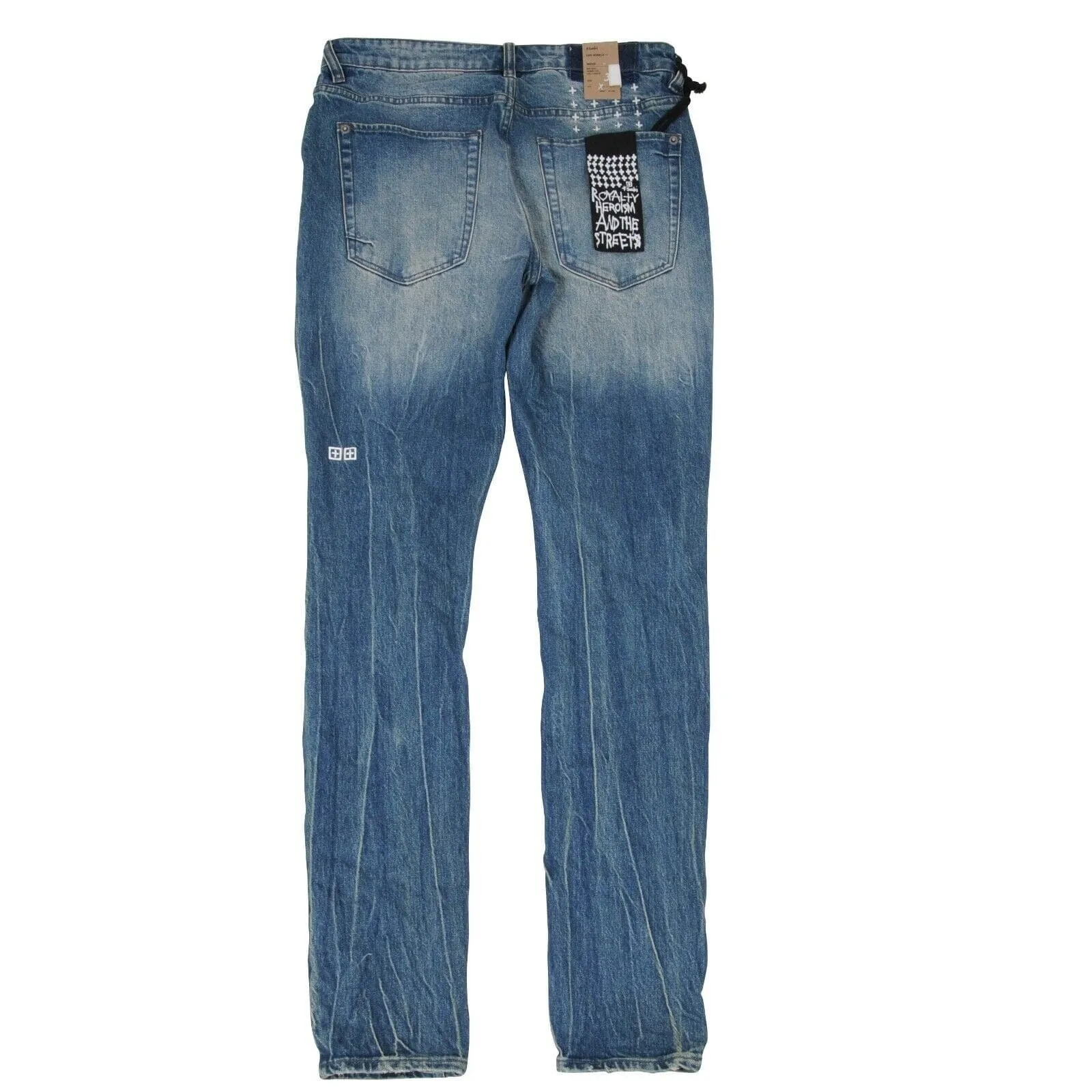 Blue Van Winkle High Rage Distressed Patch Skinny Denim