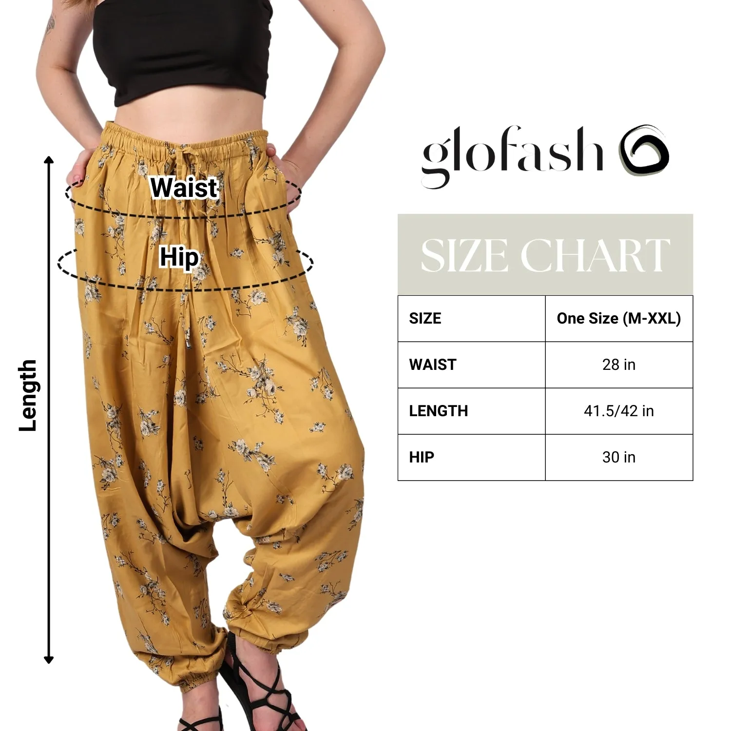 Boho Harem Pants for Women - Yoga Pants with Pockets