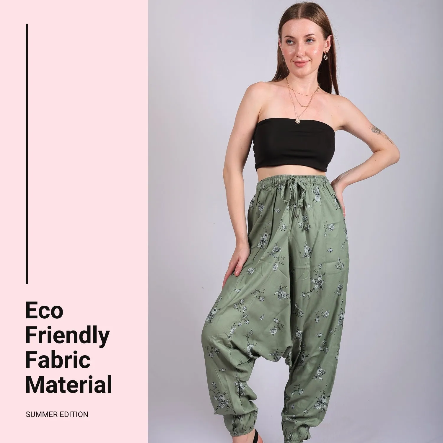 Boho Harem Pants for Women - Yoga Pants with Pockets