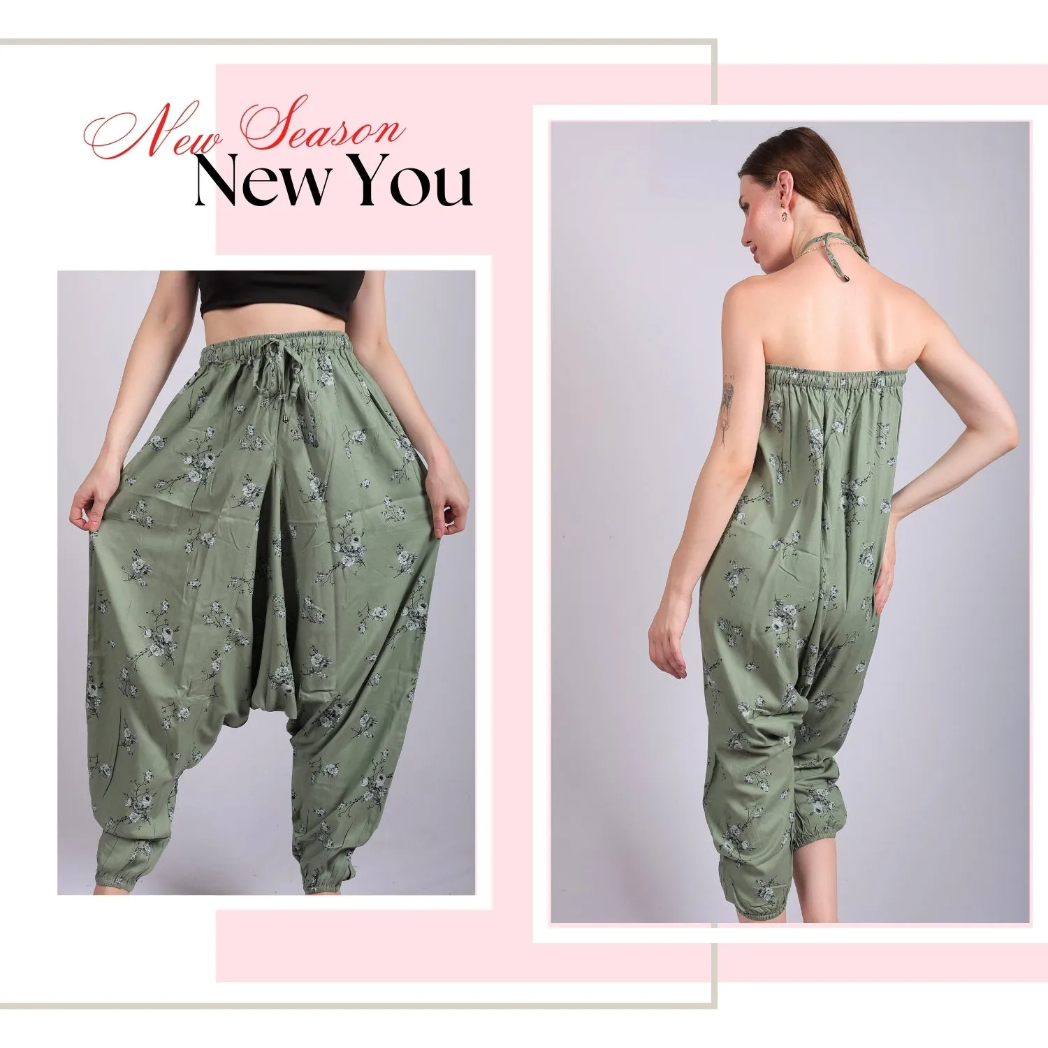 Boho Harem Pants for Women - Yoga Pants with Pockets