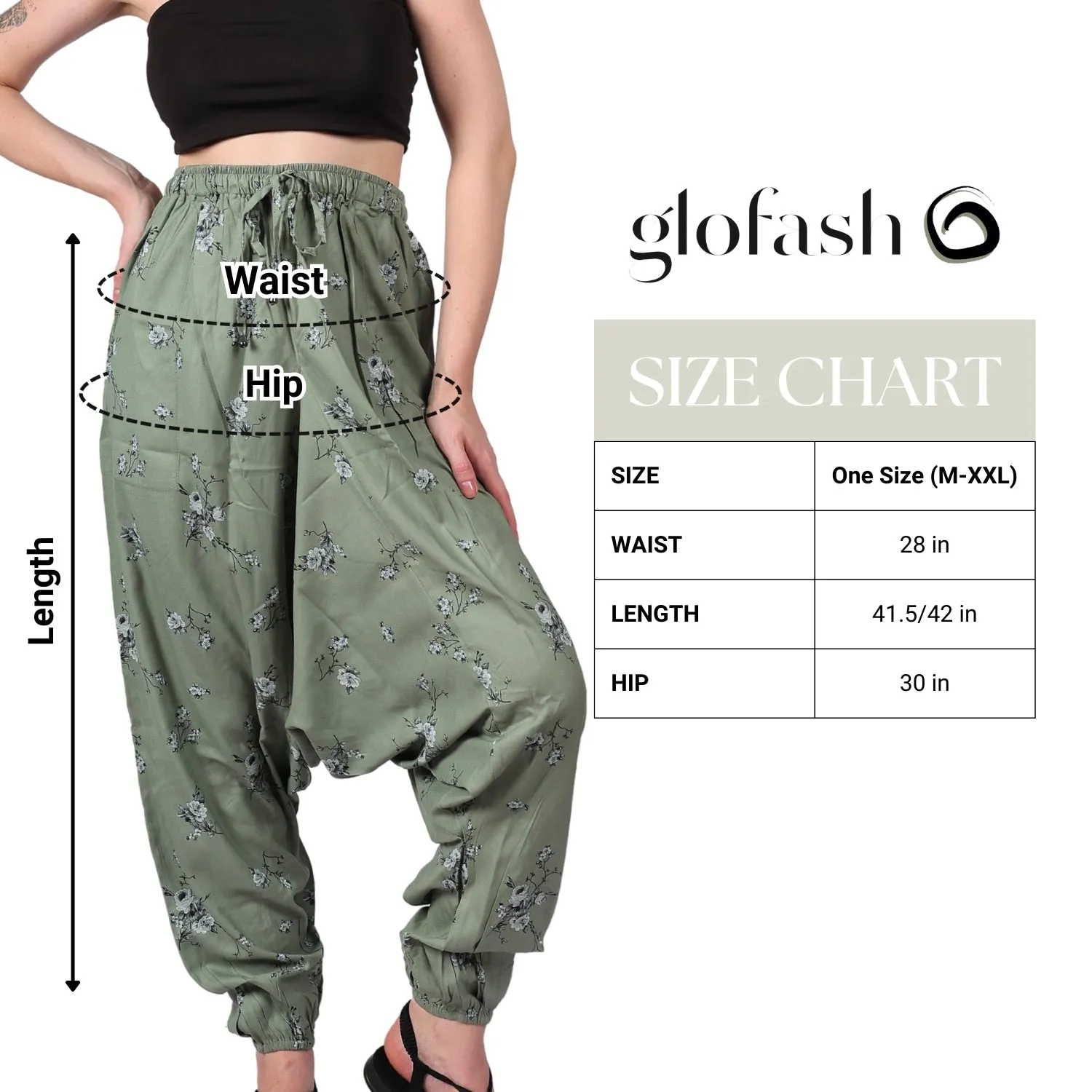 Boho Harem Pants for Women - Yoga Pants with Pockets