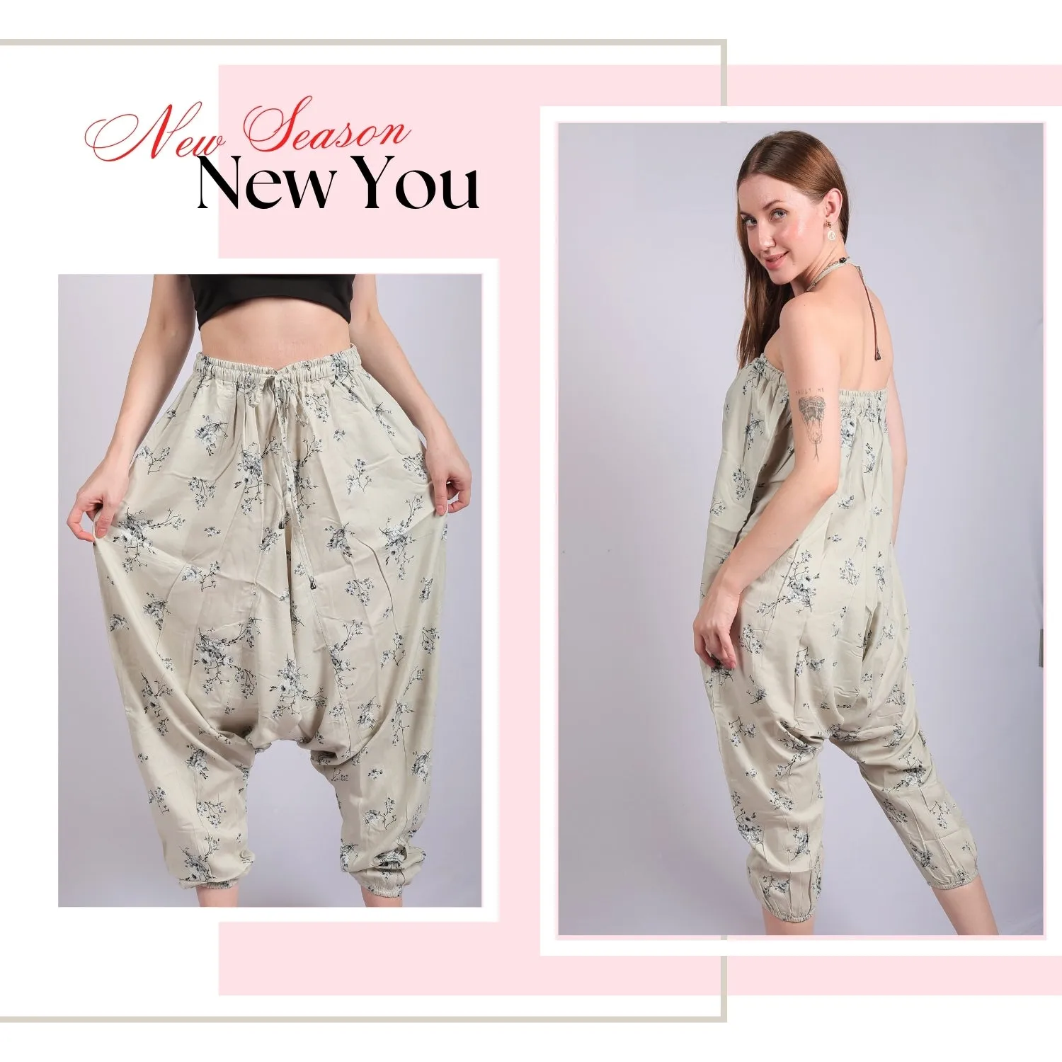 Boho Harem Pants for Women - Yoga Pants with Pockets
