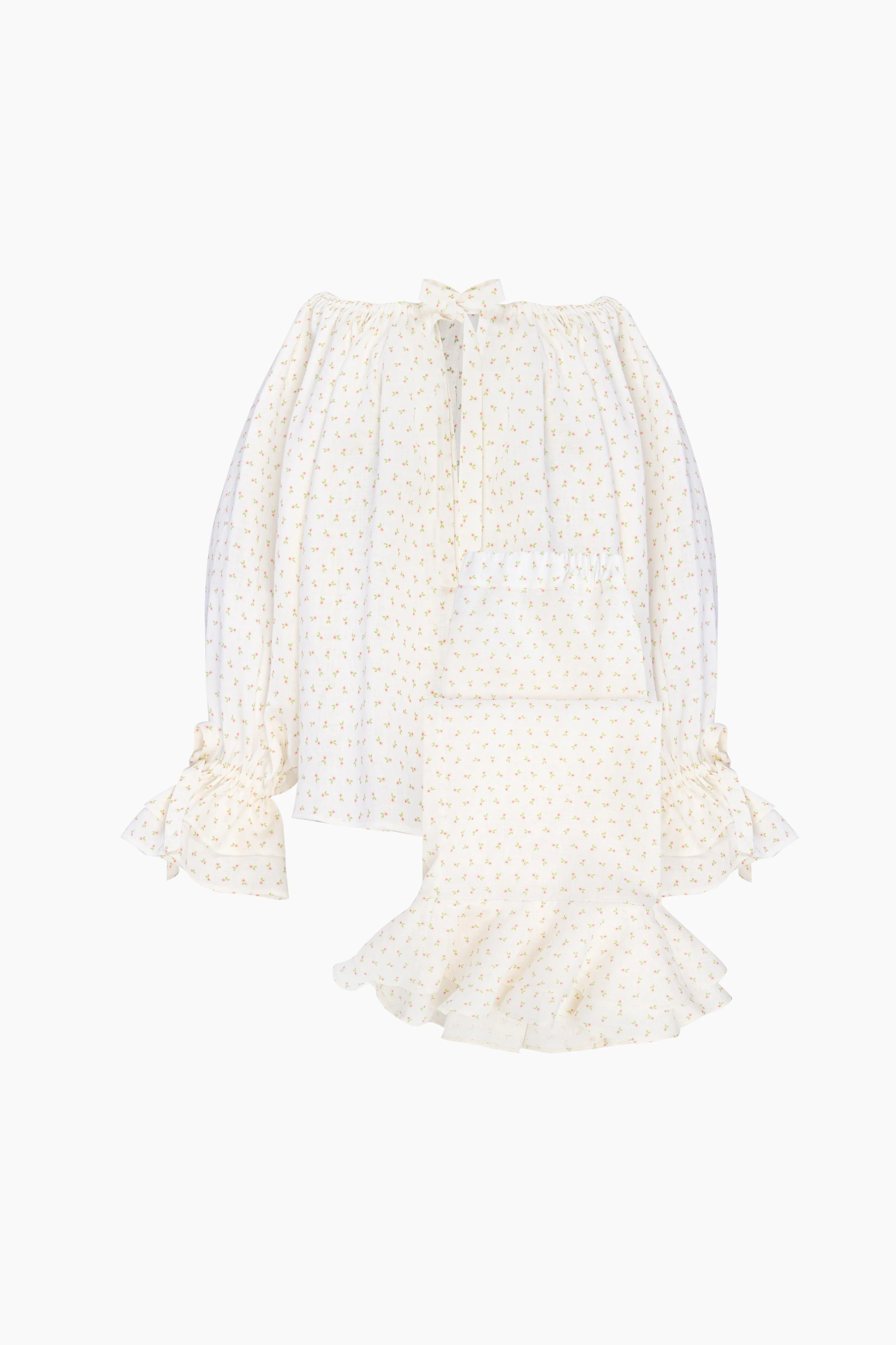 Cha-Cha Linen Lounge Set in Garden Rose