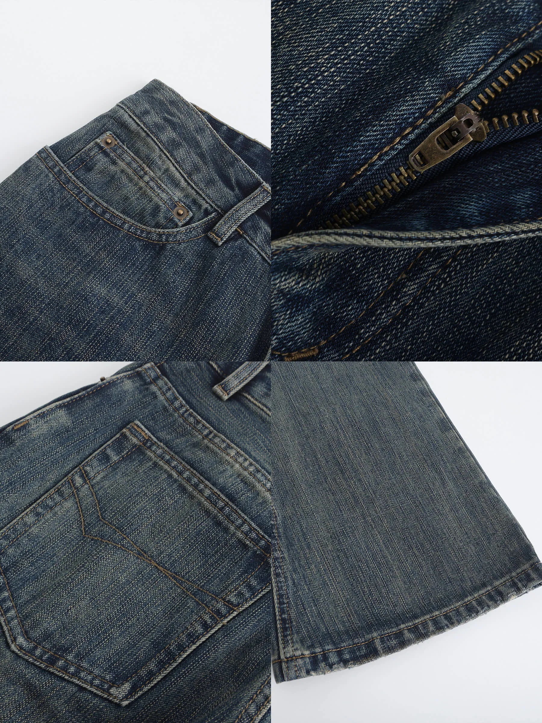 Classic Straight Leg Denim Jeans