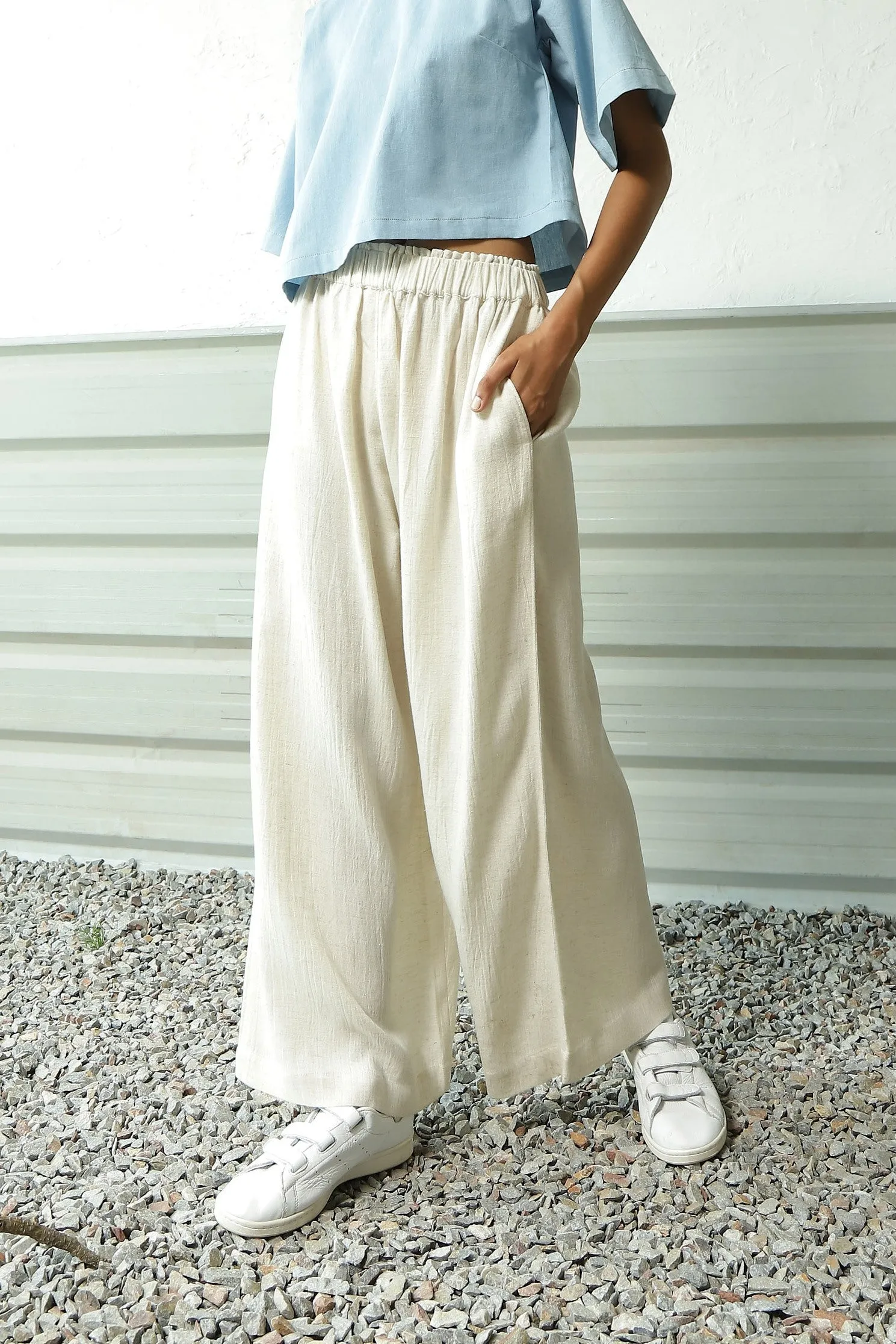 Crushed Flex Flared Pants
