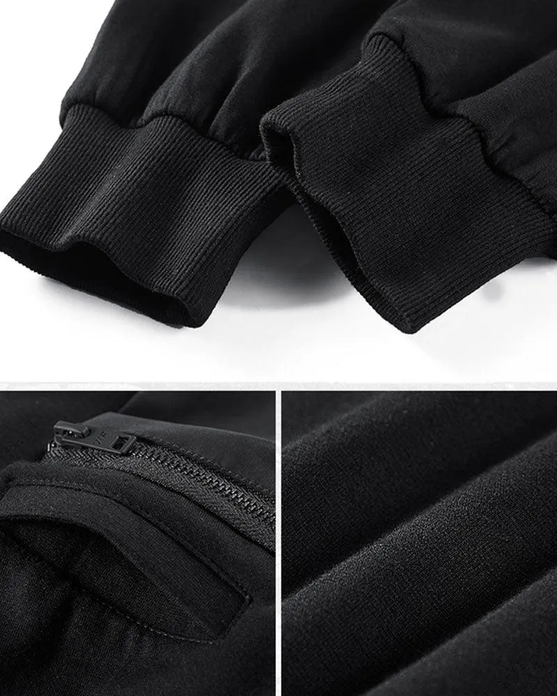 Detachable Functional Black Cargo Pants
