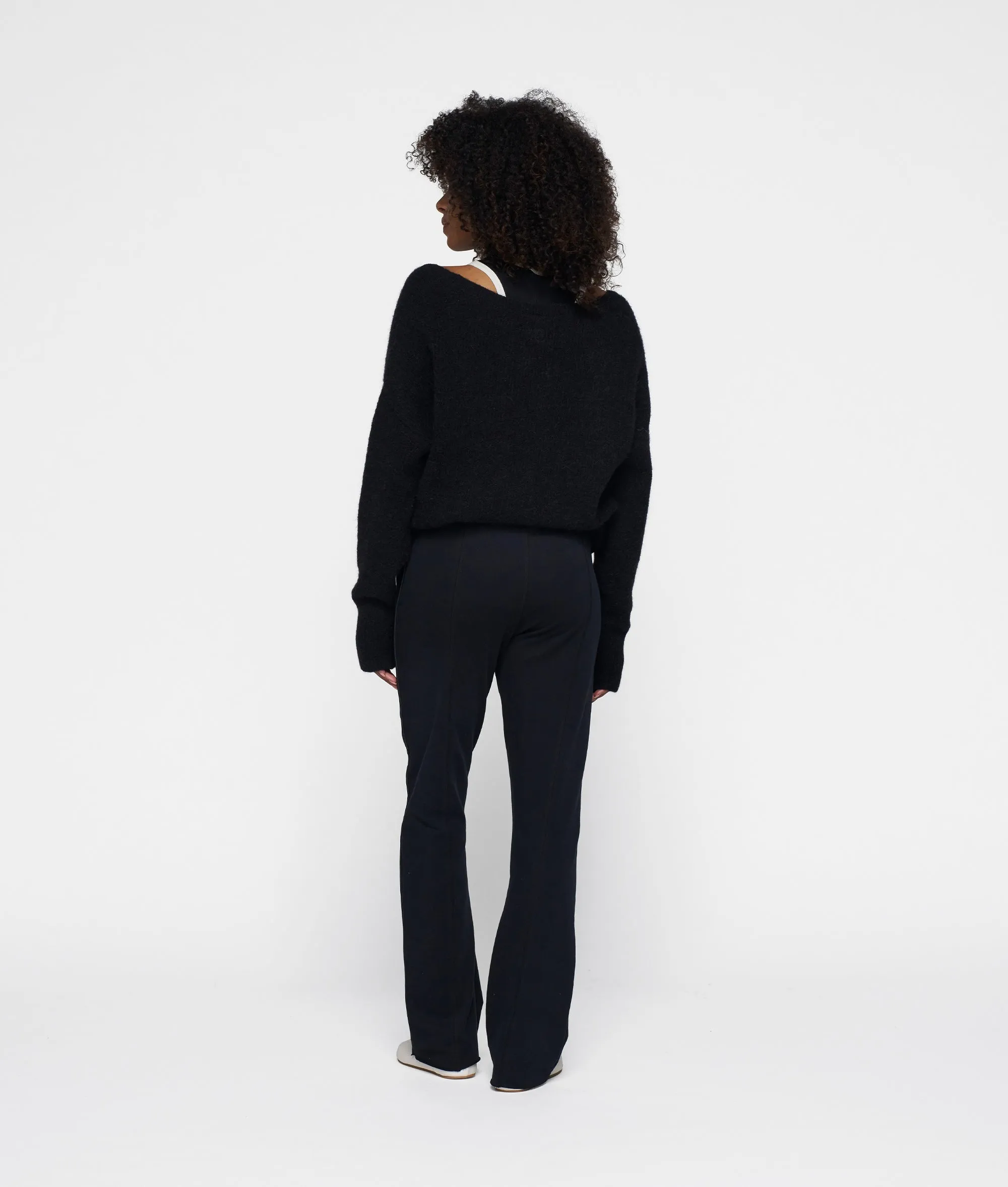 flared pants | black