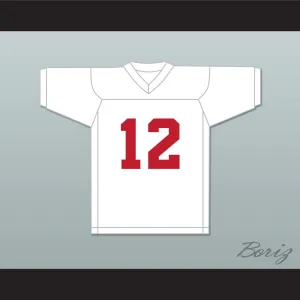 Greg Cima 12 Mustangs High School White Practice Football Jersey Windrunner 2