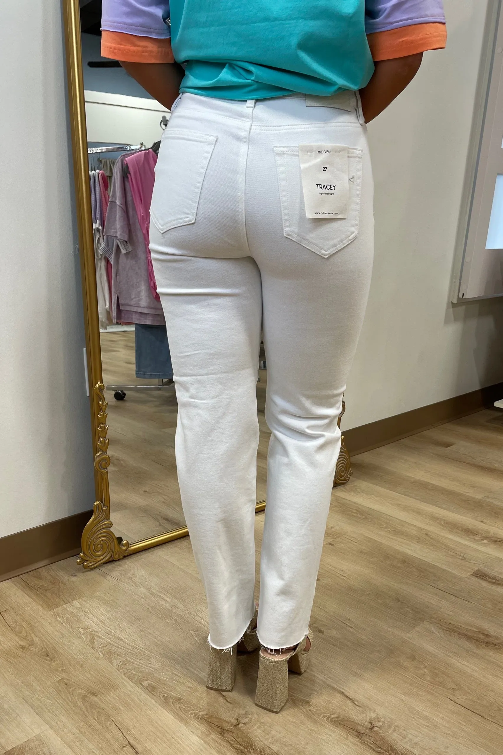 Hidden Tracey High Rise Straight White