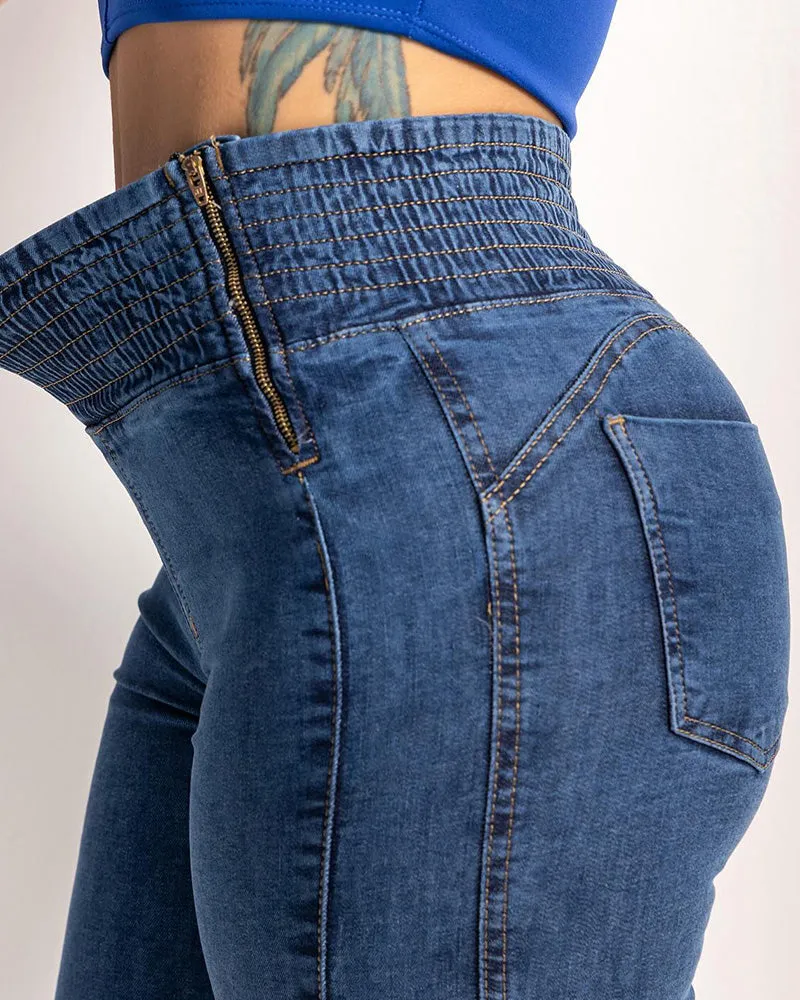 High-Waisted Skinny Jeans(pre-sale)