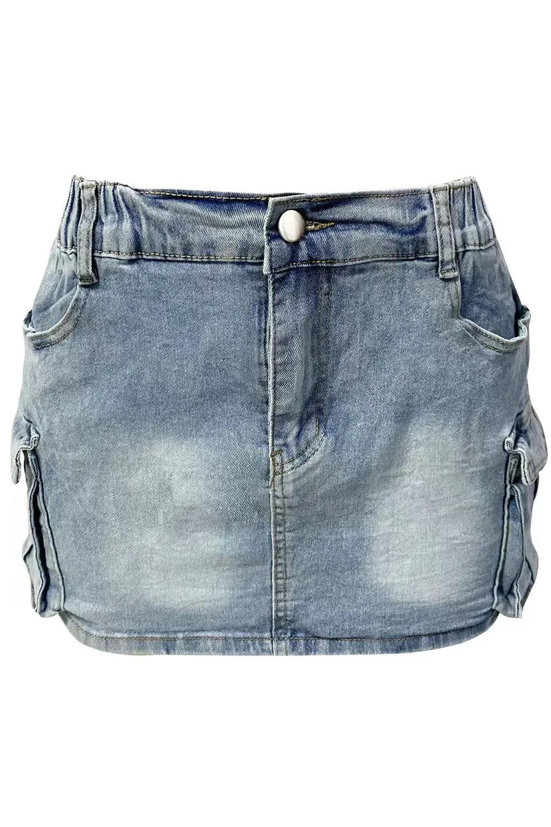 HUQ1276 Mid-Waist Fitted Mini Skirt