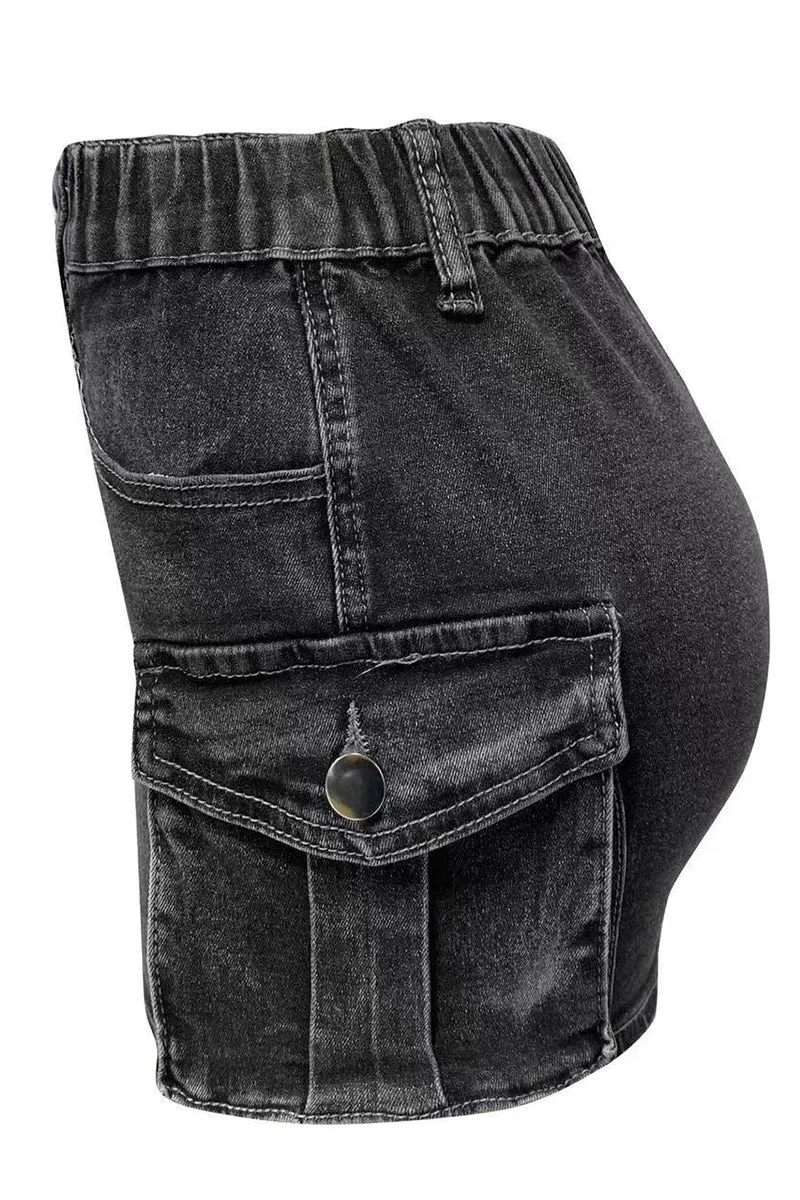 HUQ1276 Mid-Waist Fitted Mini Skirt