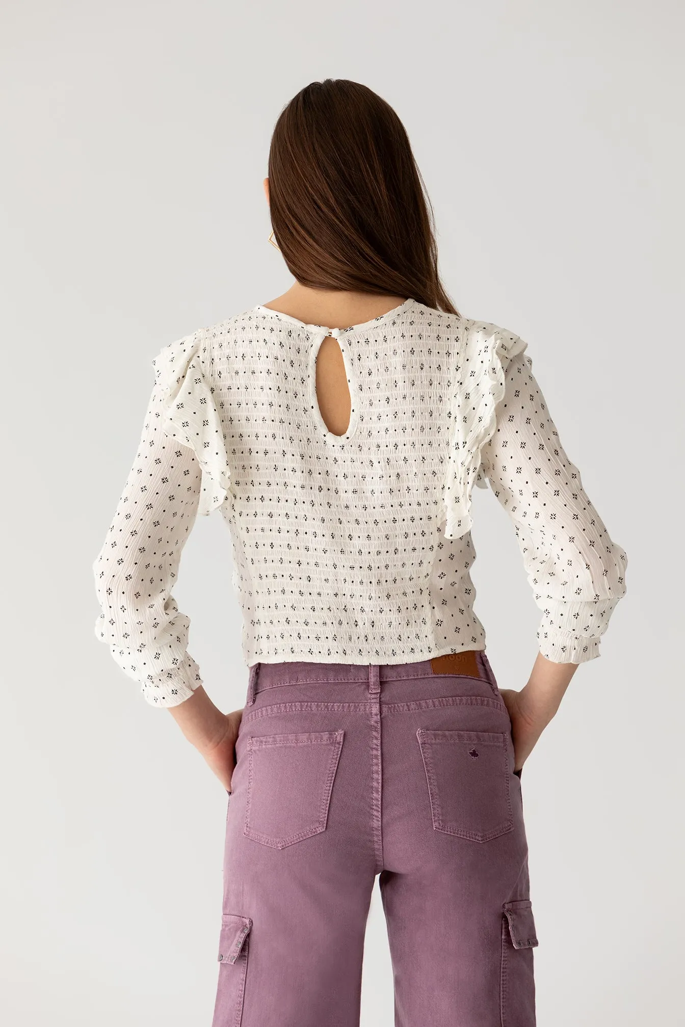 JEANS CULOTTE CARGO TACHAS