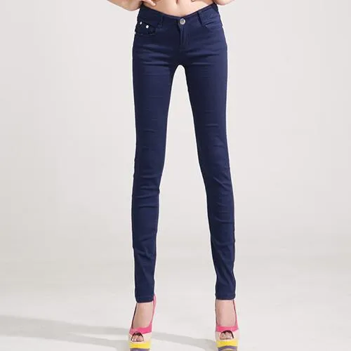 Jeans Female Denim Pants Candy Color Womens Jeans Donna Stretch Bottoms Feminino Skinny Pants For Women Trousers 2018 Tataria