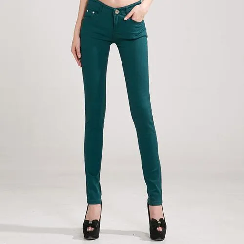 Jeans Female Denim Pants Candy Color Womens Jeans Donna Stretch Bottoms Feminino Skinny Pants For Women Trousers 2018 Tataria