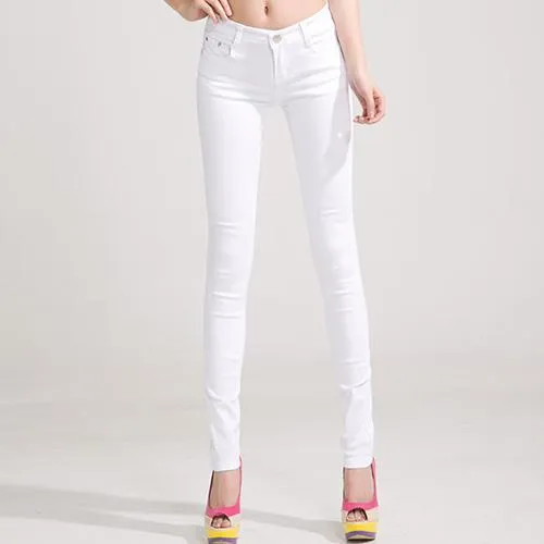 Jeans Female Denim Pants Candy Color Womens Jeans Donna Stretch Bottoms Feminino Skinny Pants For Women Trousers 2018 Tataria