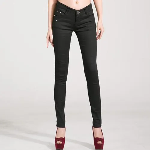 Jeans Female Denim Pants Candy Color Womens Jeans Donna Stretch Bottoms Feminino Skinny Pants For Women Trousers 2018 Tataria