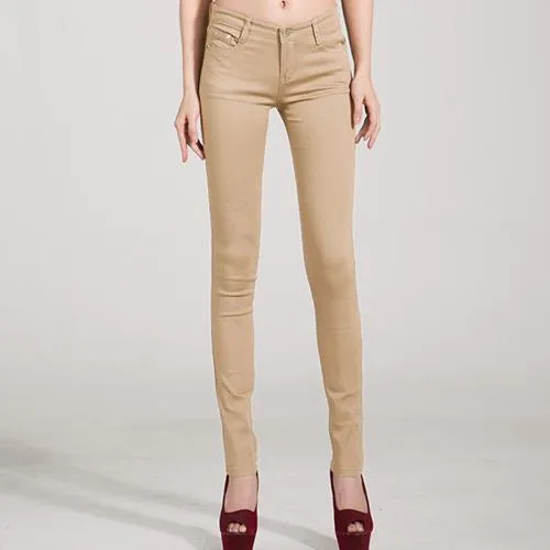 Jeans Female Denim Pants Candy Color Womens Jeans Donna Stretch Bottoms Feminino Skinny Pants For Women Trousers 2018 Tataria