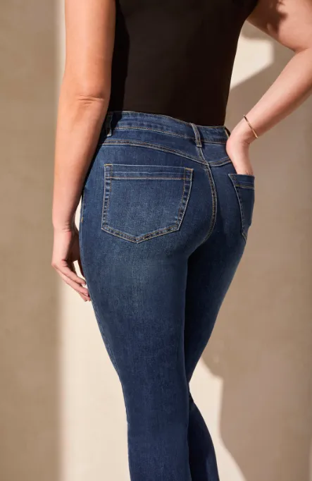Jeans Tribal 7/8 Pull On "stormyblue"