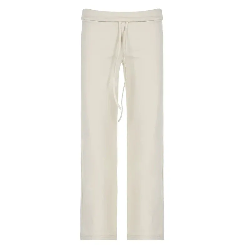 Keri Lace-Up Straight-Leg Pants