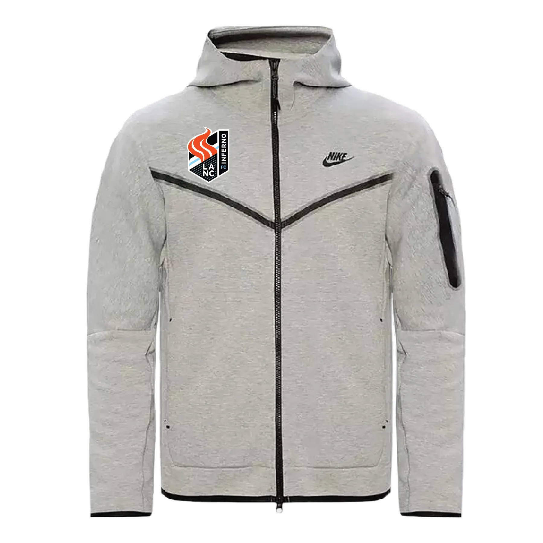 Lancaster Inferno FC Nike Tech Fleece FZ Windrunner Grey