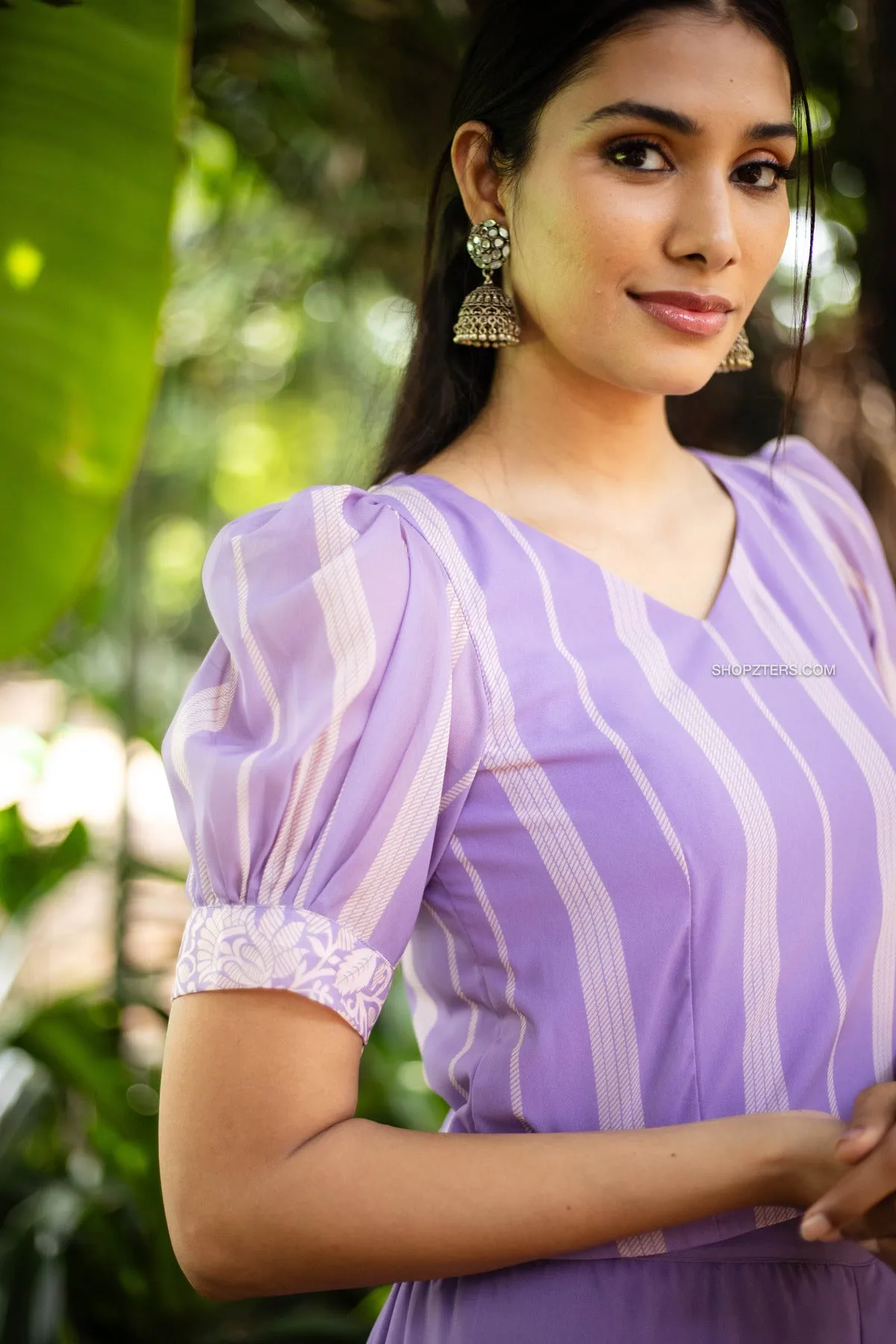 Lilac Crop Top with Flowy Pants