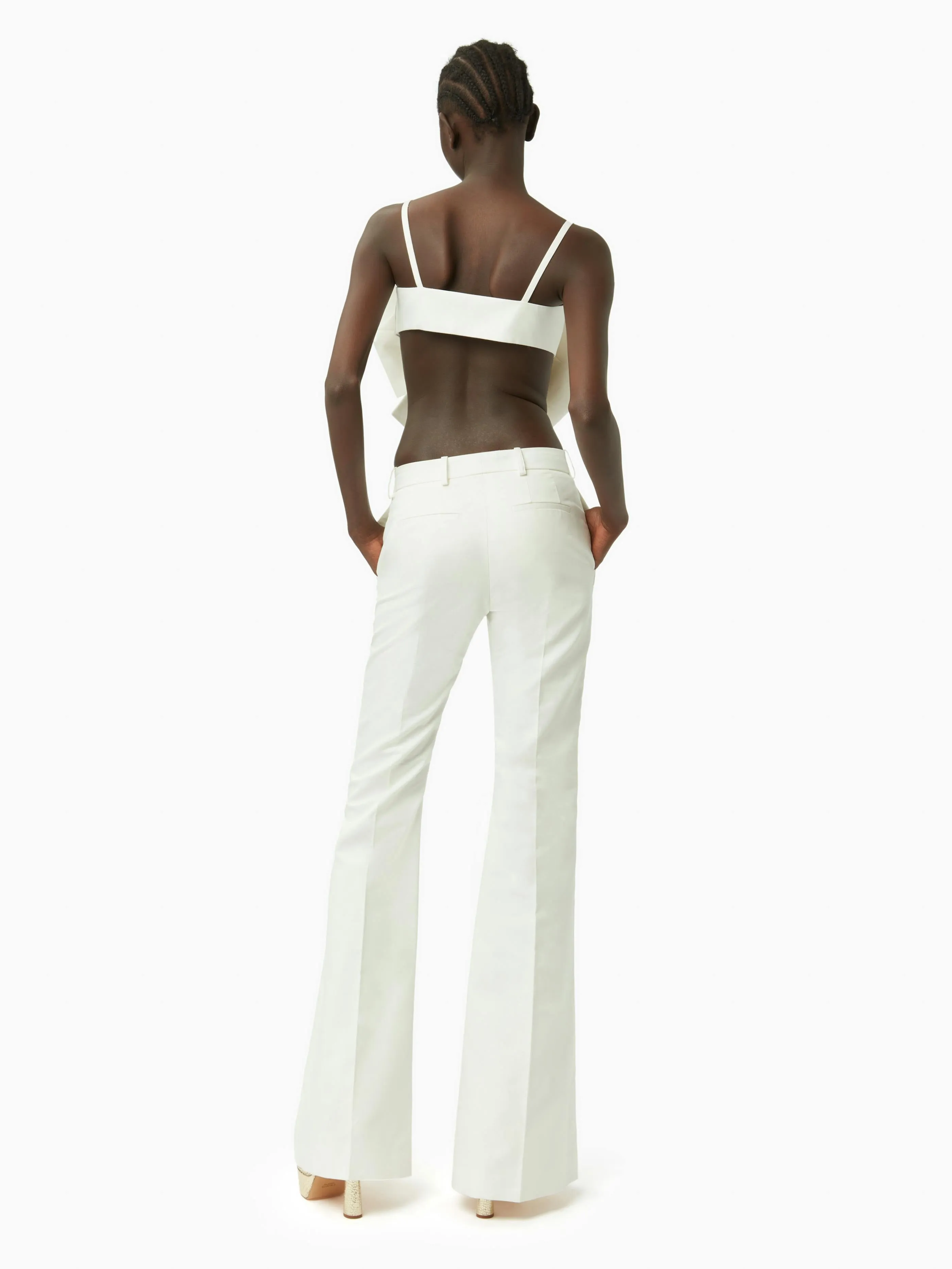 LINEN BOOTCUT PANTS