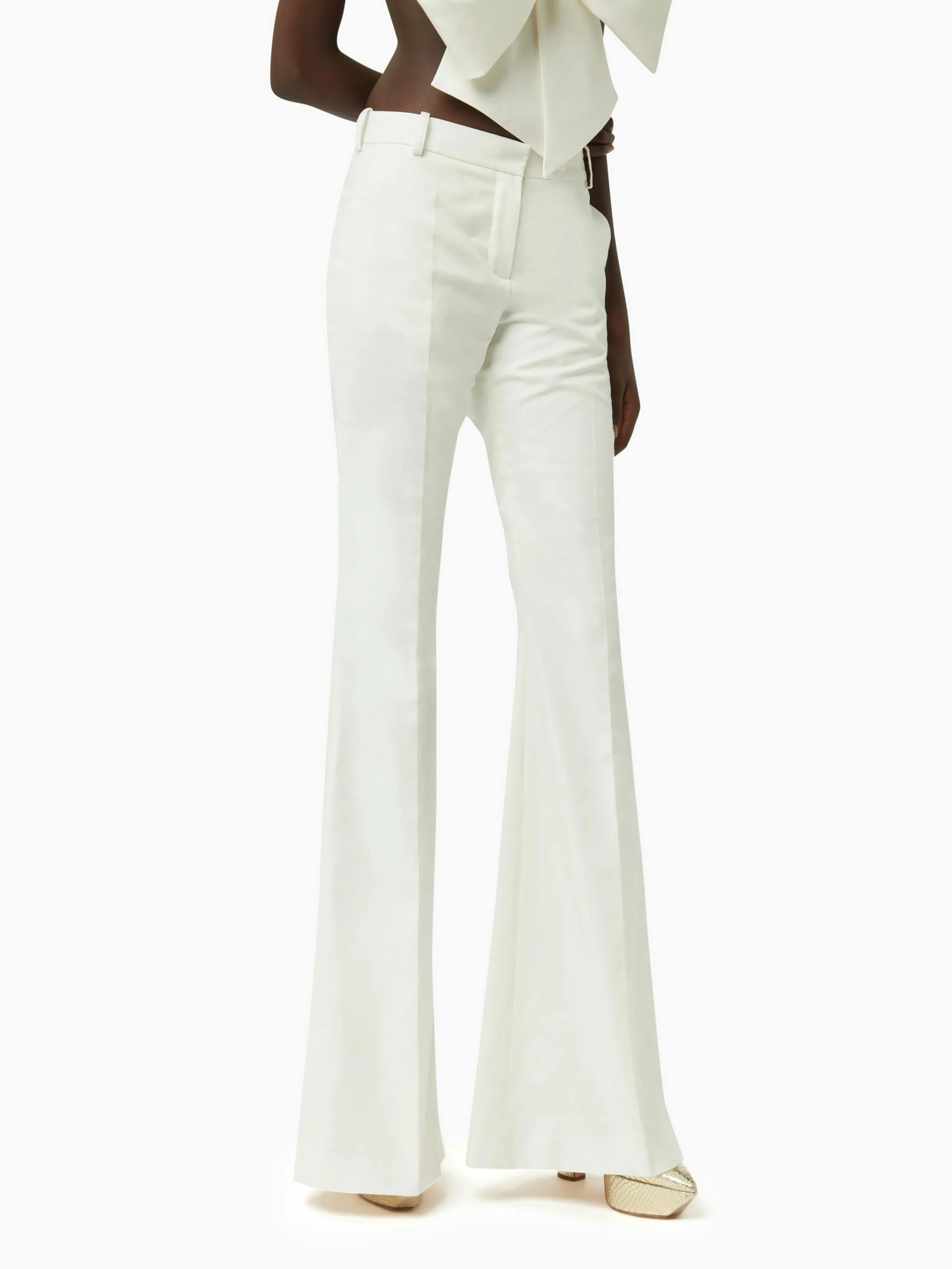 LINEN BOOTCUT PANTS