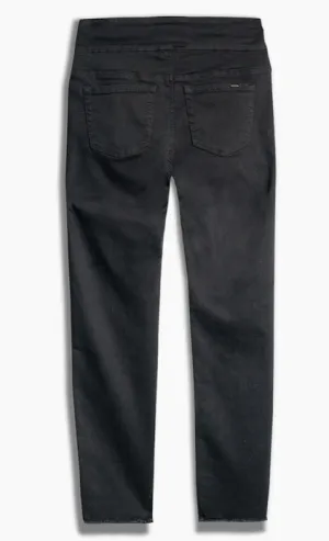 Lois Black Stretch Pull On Jeans  Ankle Pants with Rhinestud Detail
