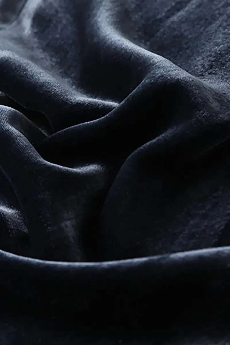 Loose Fit Wide Leg Silk Lined Velvet Pants