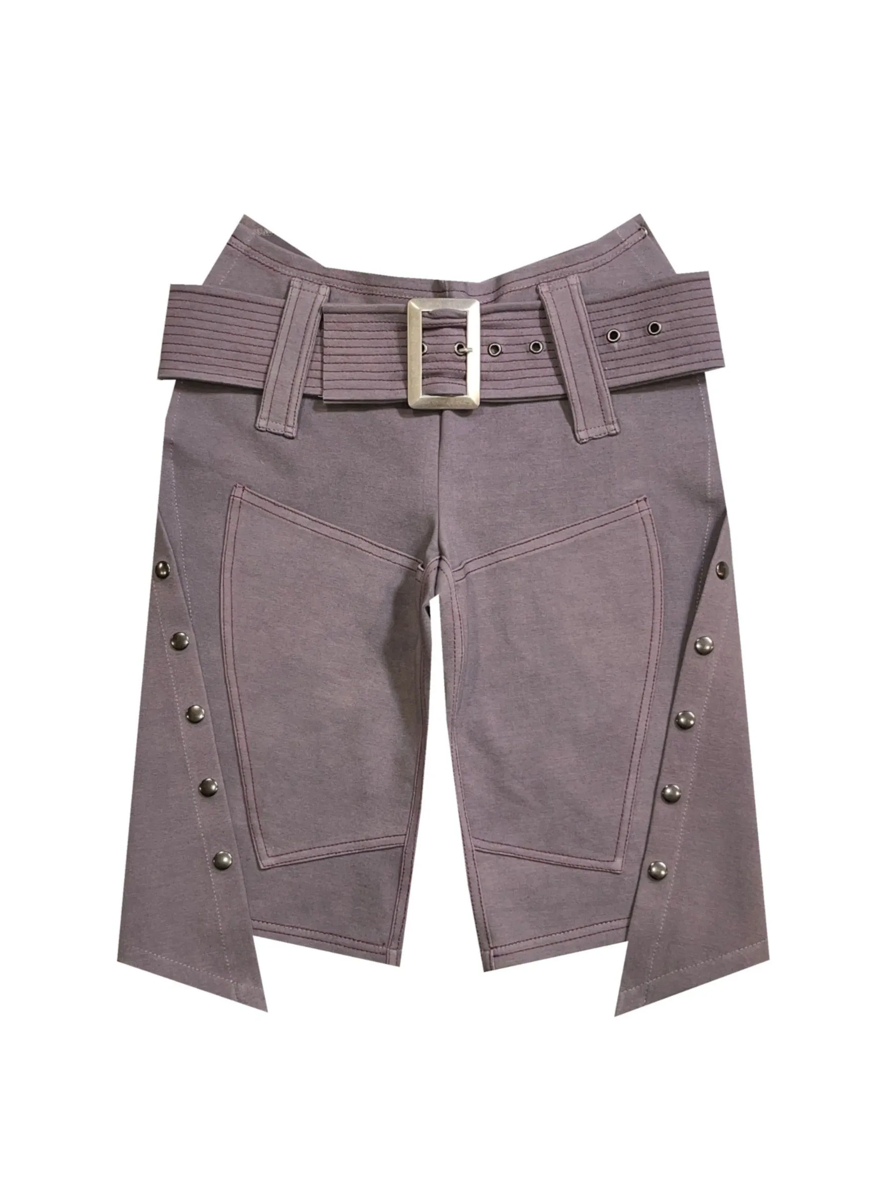 M14 FLARED BIKER SHORT GREY