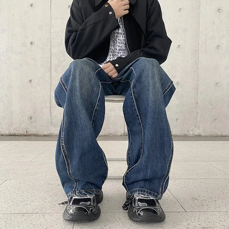 Men's Loose Straight Wide-leg Pants